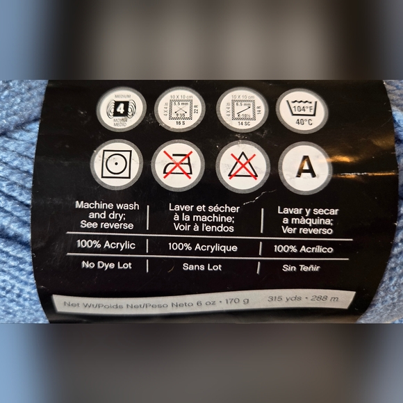 Red Heart Love Yarn- Purple, Bluebell, Violet & Holly Berry Red - Picture 3 of 7